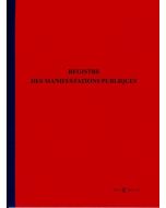 Livre de Police vide greniers et brocante - Manifestations publiques modèle (Registre ELVE 1415)