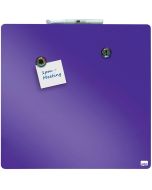 Tableau Mémo Magnétique Carré - Violet - 360 x 360 mm : NOBO image