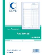 FACTURE Carnet autocopiant Dupli - 297 x 210 mm 2125 Elve