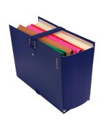 EXACOMPTA Extensor Balacron :  Chemises avec rabat à sangle - Bleu 22003E Fermé