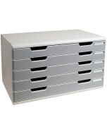EXACOMPTA Module de rangement 5 tiroirs - A3 - Gris/granit