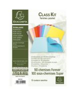 EXACOMPTA : 50 Chemises Forever et 100 sous-chemises Super Class'Kit - Assortiment : 55541E