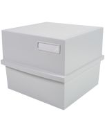 Boite pour 600 Fiches A5 avec Couvercle - Gris : EXACOMPTA photo