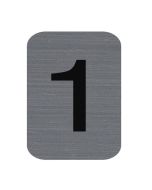 Plaque verticale adhésive de signalisation à chiffre - 1 : EXACOMPTA image