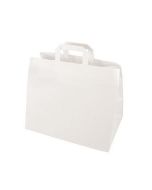 Sac en Papier - 320 x 215 x 270 mm - Kraft Blanc PAPSTAR Lot de 50 sac