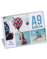 Porte-Nom - Chevalet incliné Horizontal - A9 - Cristal : EXACOMPTA Office image