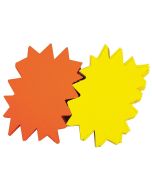 16950 AGIPA : Carton fluo étoile - 120 x 160 mm. - Jaune/Orange