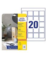 Photo Étiquettes blanches pour codes QR 45 x 45 mm AVERY