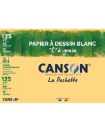 Papier à dessin Blanc C à grain 125 g - A4 CANSON Lot de 12