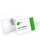 DURABLE : Lot de 5 badges avec clip combi - 90 X 54 mm