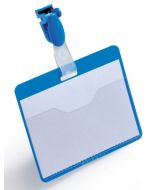 Lot de 25 Badges avec clip et ouverture sur le haut - Bleu : DURABLE Modèle