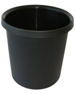 Corbeille à Papier lignée 18 litres - Noir HELIT