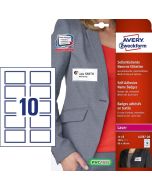 Etiquettes Badges adhésifs pour Textile - Blanc/Bleu - 80 x 50 mm : AVERY Lot de 200 Visuel