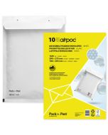 Lot de 10 Pochettes d'expédition matelassées - Blanc - 200 x 275 mm : MAIL MEDIA Visuel