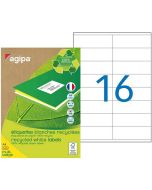 Photo Étiquettes adhésives - 105 x 35 mm - Blanc AGIPA