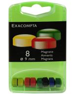 Photo Lot de 8 Aimants ronds - 9 mm - Assortiment EXACOMPTA Image