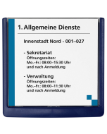 Photo Plaque de porte bleue - Click Sign - 149 x 148,5 mm DURABLE 4862-07