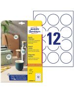 Photo Étiquettes adhésives amovibles - Diamètre 60 mm - Blanc AVERY