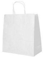 Photo Sac en papier avec anse - 250 x 260 x 170 mm - Blanc PAP STAR