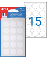 Photo Pastilles adhésives 19 mm - Blanc (AGIPA 111941 Etiquettes)