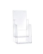 Photo Présentoir de table - 2 compartiments 1/3 de format A4 - Transparent : HELIT H2351502 