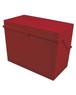 Photo Boîte en plastique pour fiches A6 - 400 fiches - Rouge : HELIT H6214625