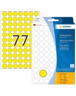 Photo HERMA : Lot de 2464 étiquettes adhésives rondes - 13,0  mm - Jaune