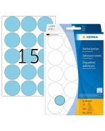 Photo HERMA : Lot de 480 étiquettes adhésives rondes - 32,0  mm - Bleu