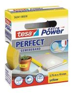 Photo TESA 00030-03 : Ruban adhésif toile extra Power - Jaune - 19 mm x 2.75 m