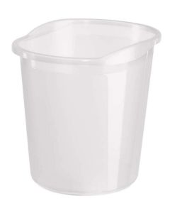 Photo Corbeille à papier 13 litres - Blanc translucide : HELIT H2360210