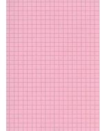 ELVE B12513R : Lot de 100 fiches bristol - 125  x 200 mm - Rose quadrillé 