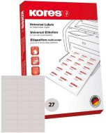 Étiquettes adhésives blanches - 70 x 32 mm : KORES L7032 Lot de 2700