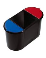 Photo Corbeille à papier en plastique - Trio System Noir/Bleu/Rouge : HELIT H6103597