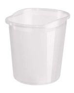 Photo Corbeille à papier 13 litres - Blanc translucide : HELIT H2360210