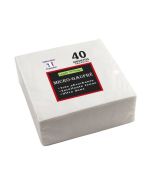 Serviettes de table Cocktail - 380 x 380 mm - Blanc PRO NAPPE Lot de 40 image