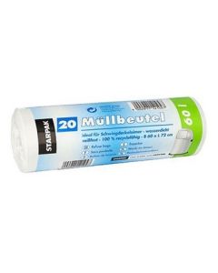 Lot de 20 sacs poubelle - 60 litres - Blanc PAPSTAR-image
