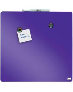 Tableau Mémo Magnétique Carré - Violet - 360 x 360 mm : NOBO image