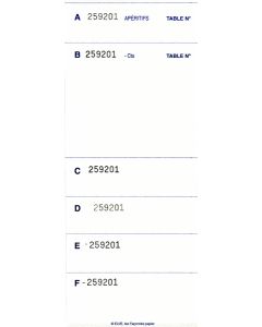 ELVE : Lot de 10 blocs BRASSERIE - Autocopiants Dupli - 259 x 100 mm 2208