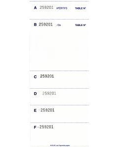 ELVE : Lot de 10 blocs  BRASSERIE - Autocopiants Tripli - 259 x 100 mm - 2218