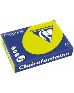 Ramette de 500 feuilles A3 Trophée - Vert fluo CLAIREFONTAINE 2882C