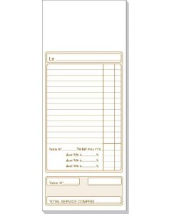 Bloc ADDITION Numéroté autocopiant Dupli 225 x 91 mm COGIR 402 Restaurant