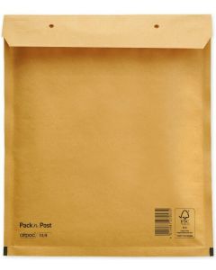 Pochettes d'expédition à coussin d'air - Marron - 240 x 275 mm : MAIL MEDIA Lot de 100 Visuel