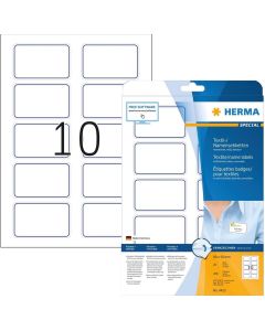 Photo Badges adhésifs pour vêtement 80 x 50 mm - Marge bleue Lot de 200 HERMA