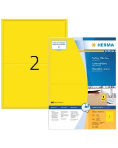 Étiquettes adhésives - 199,6 x 143,5 mm - Jaune : HERMA Lot de 200 image