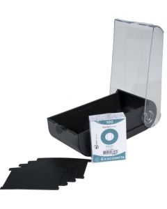 Boîte à fiches - 195 x 100 x 63 mm - A8 - Noir : EXACOMPTA Office image