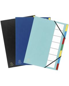 55320E EXACOMPTA  : Trieur avec élastiques Assortiment