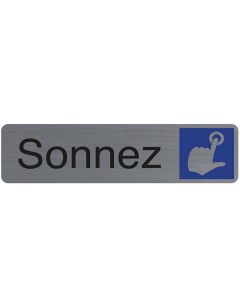 Plaque adhésive de signalisation - Sonnez : EXACOMPTA image