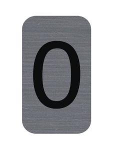 Plaque verticale adhésive de signalisation - Chiffre 0 : EXACOMPTA image