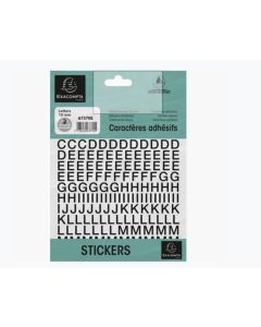 Pochette de Lettres adhésives de A à Z - 10 mm - Noir : EXACOMPTA image