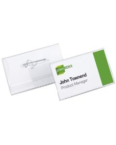 Lot de 100 Badges avec une pince torsadée - 60 x 30 mm : DURABLE Image